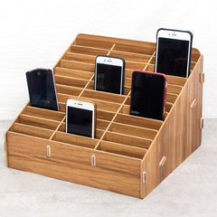 D-86 Office Conference Classroom Mobile Phone Storage Box, Style:, 12 Grids (Walnut), 12 Grids (Oak), 12 Grids (Black Oak), 24 Grids (Walnut), 24 Grids (Black Oak), 36 Grids (Walnut), 36 Grids (Oak), 36 Grids (Black Oak), 48 Grids (Walnut), 48 Grids (O...