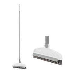 Hard Bristle Crevice  Brush Long Handle Floor Brush Wiper,Style:, 2-section Rod, 3-section Rod