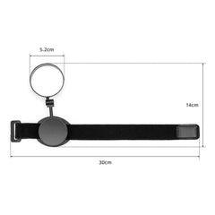 Bicycle Rearview Mirror With Wristband 360 Degree Rotating Mirror, Wristband Rotating Mirror