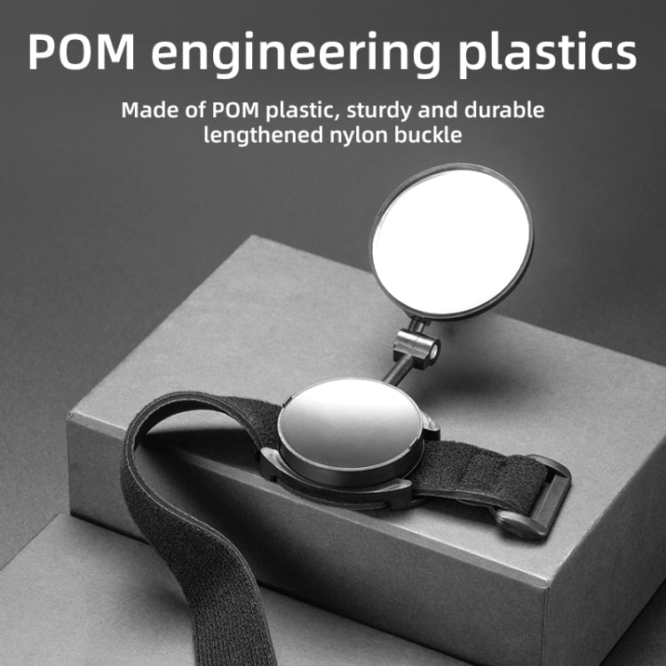 Bicycle Rearview Mirror With Wristband 360 Degree Rotating Mirror, Wristband Rotating Mirror