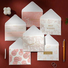 2 Sets Bronzing Mother Day Birthday Card Wishes DIY Envelope Set, 6PCS/Set HK031, 6PCS/Set HK030, 6PCS/Set HK037, 6PCS/Set HK036, 6PCS/Set Live Like Summer Flowers