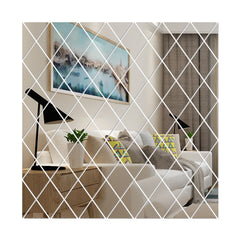 Rhombus Stitching Background Acrylic Mirror Decorative Stickers, Golden Small, Golden Medium, Golden Large, Silver Small, Silver Medium, Silver Large, Black Small, Black Medium, Black Large, Brown Small, Brown Medium, Brown Large, Blue Small, Blue Medi...