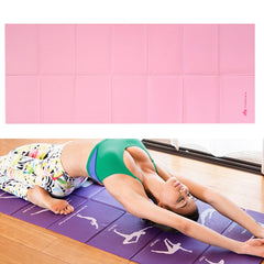 YM15C Portable Travel Thick Fold Yoga Pad Student Nnap Mat, Thickness:, 2mm (Pink), 3mm (Pink), 3mm (Gray), 5mm (Light Gray Print), 5mm (Light Blue Printed), 5mm (Orange Print), 5mm (Rose Red Print), 5mm (Purple Print), 5mm (Gray Print)                ...