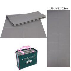 YM15C Portable Travel Thick Fold Yoga Pad Student Nnap Mat, Thickness:, 8mm (Gray)