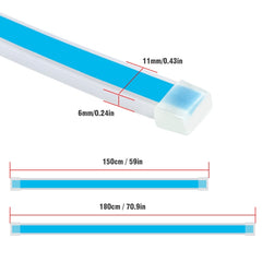 Car LED Streamer Decorative Hood Atmosphere Lights, Style:, Monochrome Blue Light, Monochrome Red Light