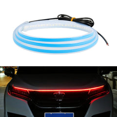 Car LED Streamer Decorative Hood Atmosphere Lights, Style:, Monochrome Blue Light, Monochrome Red Light