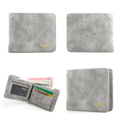Menbense Matte Short Large Capacity Fashion Casual Adapter Male Wallet, Light Grey, Navy Blue, Black, Dark Gray, Light Brown