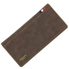 MenBense Matt Male Wallet Long Fashion Large Capacity Male Wallet, Navy Blue, Black, Dark Brown, Light Brown
