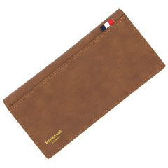 MenBense Matt Male Wallet Long Fashion Large Capacity Male Wallet, Navy Blue, Black, Dark Brown, Light Brown