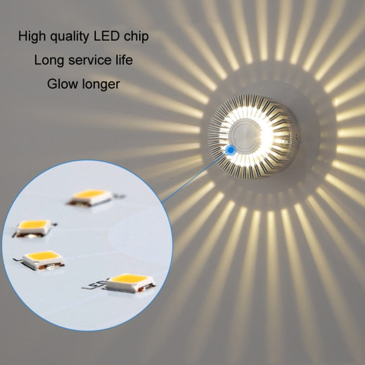 LED Aluminum Aisle Light Sunflower Corridor Lamp Decorative Light, Invisible Installation 1W, Invisible Installation 3W