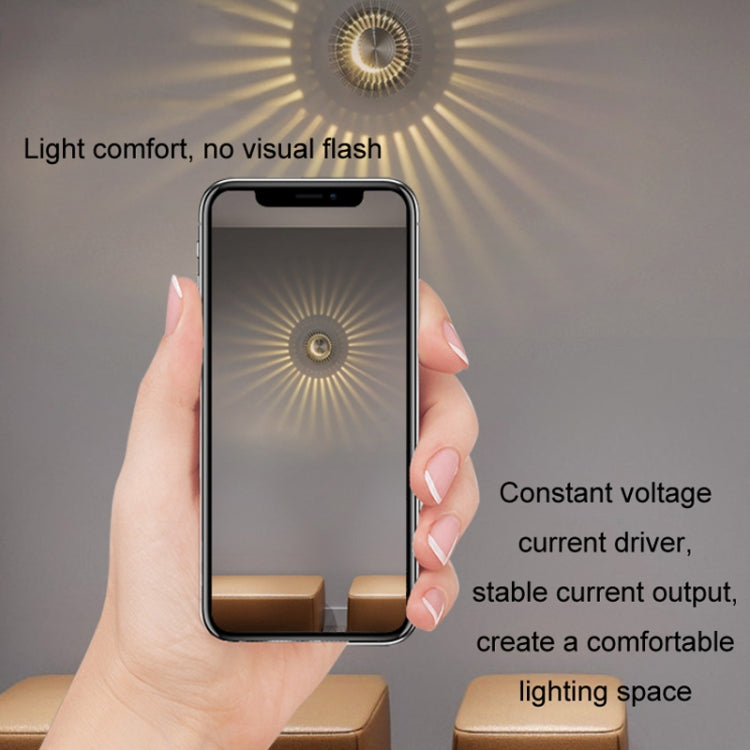 LED Aluminum Aisle Light Sunflower Corridor Lamp Decorative Light, Invisible Installation 1W, Invisible Installation 3W