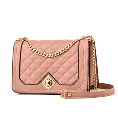6382 One-shoulder Diagonal Rhombus Chain Bag, 6382 (Black), 6382 (Light Green), 6382 (Pink), 6382 (Dark Red), 6382 (White), 6382 (Khaki), 6382 (Light Grey)