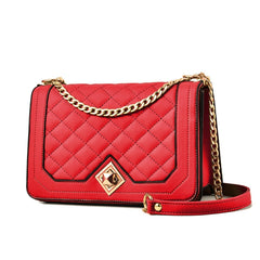 6382 One-shoulder Diagonal Rhombus Chain Bag, 6382 (Black), 6382 (Light Green), 6382 (Pink), 6382 (Dark Red), 6382 (White), 6382 (Khaki), 6382 (Light Grey)