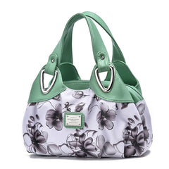722 Women Soft Leather Handbag, Green handle Lily, Green Handle Rose, White Handle Green Flower, White Handle Red Flower, White Handle Purple Flower, Black Handle Green Flower, Black Handle Red Flower, Black Handle Purple Flower, White Handle Red Rose ...