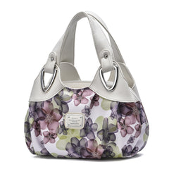 722 Women Soft Leather Handbag, Green handle Lily, Green Handle Rose, White Handle Green Flower, White Handle Red Flower, White Handle Purple Flower, Black Handle Green Flower, Black Handle Red Flower, Black Handle Purple Flower, White Handle Red Rose ...