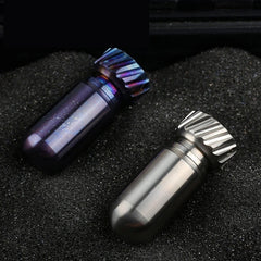 Portable Pure Titanium Mini Waterproof Warehouse Sealed Jar Pill Box, Color:, Primary Color, Baked Blue