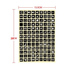 Car Button Luminous Sticker General PET Waterproof Wear-Resistant Car Sticker, 3 PCS Number 2