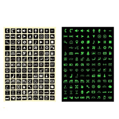 Car Button Luminous Sticker General PET Waterproof Wear-Resistant Car Sticker, 3 PCS Number 2