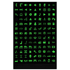 Car Button Luminous Sticker General PET Waterproof Wear-Resistant Car Sticker, 3 PCS Number 2