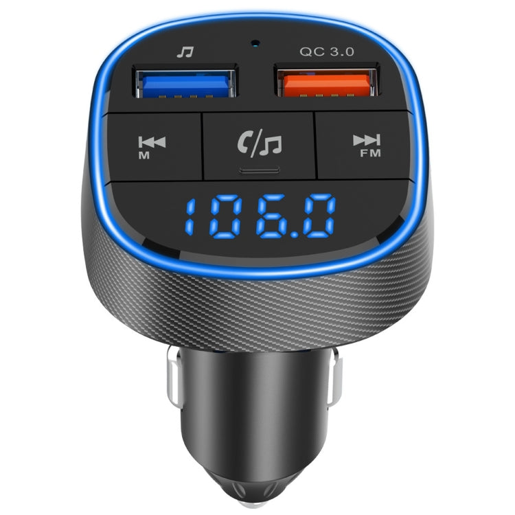 QC3.0 Fast Charge Car Bluetooth MP3 Player Car FM Transmitter, QC3.0 Fast Charge