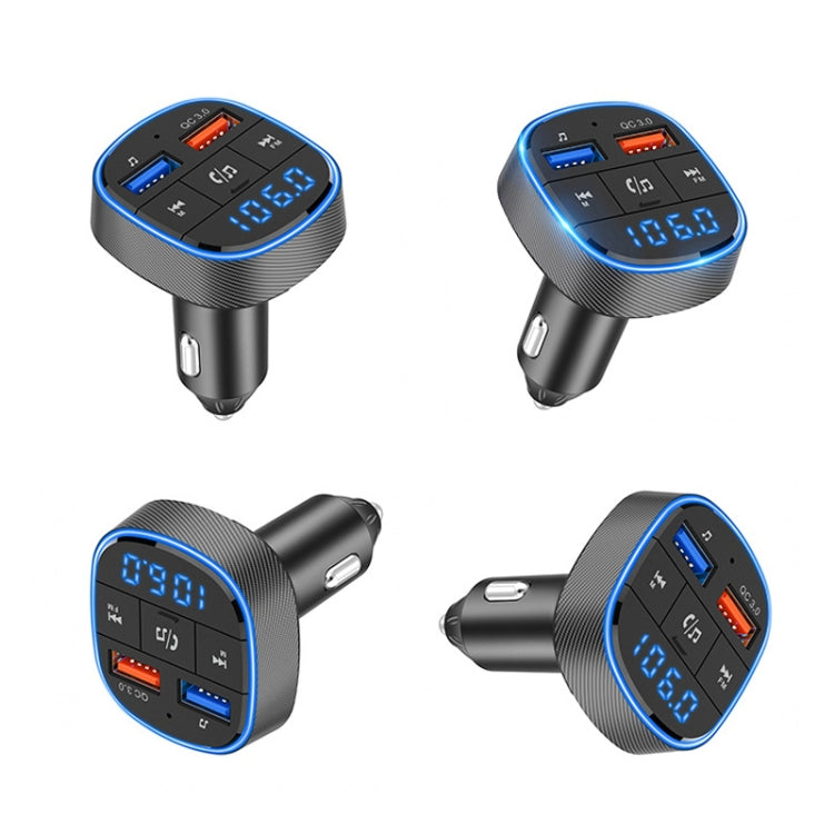 QC3.0 Fast Charge Car Bluetooth MP3 Player Car FM Transmitter, QC3.0 Fast Charge