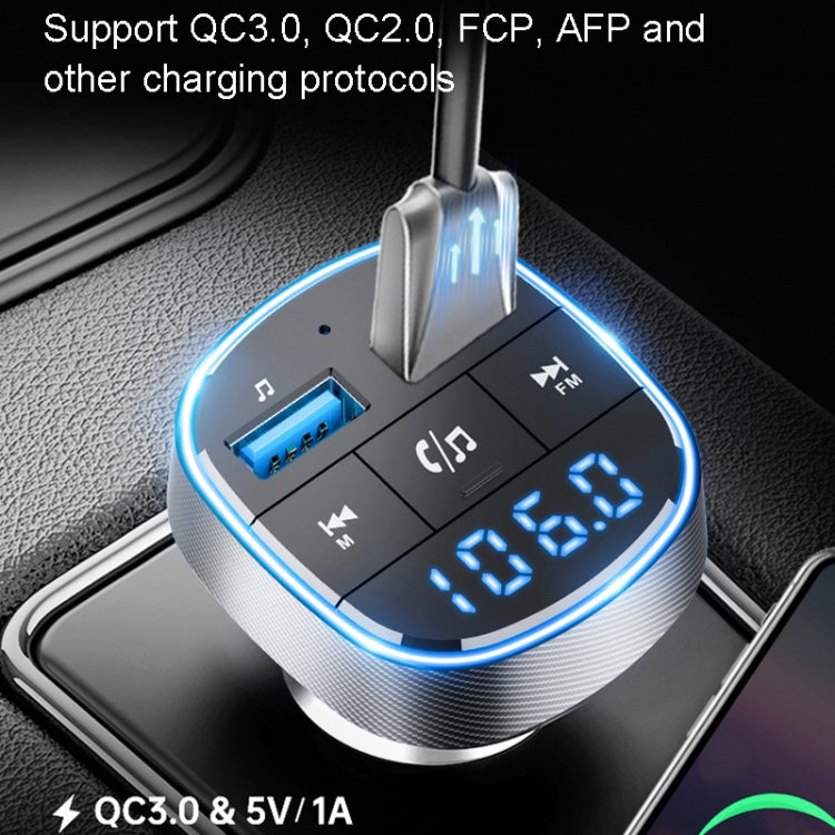 QC3.0 Fast Charge Car Bluetooth MP3 Player Car FM Transmitter, QC3.0 Fast Charge
