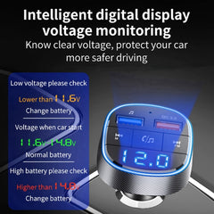 QC3.0 Fast Charge Car Bluetooth MP3 Player Car FM Transmitter, QC3.0 Fast Charge