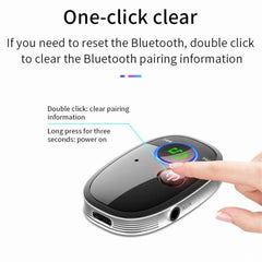 Car Bluetooth Receiver Music Player Wireless Audio Converter, Black