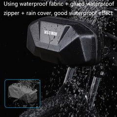 WILD MAN X9 3.5L EVA Hard Shell Bicycle Head Waterproof Bag, X9 3.5L (Black)