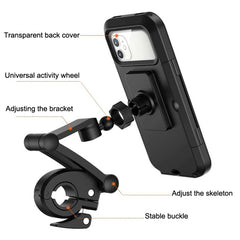 Bicycle Mobile Phone Holder Mountain Bike Waterproof Bag, Black