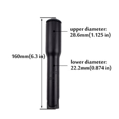 FMFXTR Road Bike Front Fork Stem Modified Height Increaser Handlebar Core Riser, 22.2mm Black, 25.4mm Black, 22.2mm Silver, 25.4mm Silver
