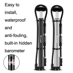 WEST BIKING YP0711122 Portable Bicycle High Pressure Pump, WEST BIKING YP0711122(Black), WEST BIKING YP0711122(Silver)