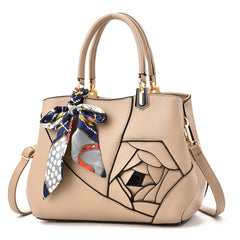 378 Three-dimensional Carved Ladies Handbag, Red Wine, Khaki, Black, Dark Gray, Rubber Pink