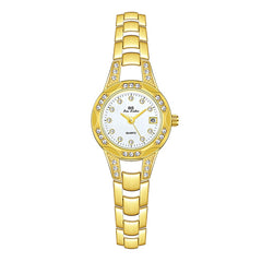 BS Bee Sister FA1679  Ladies Diamond Chain Watch Cute Small Round Watch With Calendar, Silver, Gold, Rose Gold