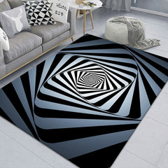 3D Stereo Rectangular Visual Geometric Living Room Carpet, 40x60cm, 50x80cm
