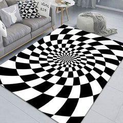3D Stereo Rectangular Visual Geometric Living Room Carpet, 60x90cm, 80x120cm