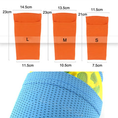Sweat-Absorbing Breathable Insert Socks Calf Guard Socks Football Protective Gear, Insert Orange L, Insert Black M