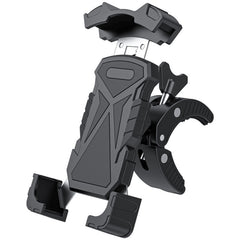 L101+M011 Outdoor Cycling Mechanical Locking Phone Holder, Gray, Black, Blue, Yellow, Red, Green, DIY Color