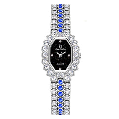 BS Bee Sister  FA1581 Niche Glitter Full Diamond Women Watch, Golden Green, Silver Blue, Rose Coffee, Silver Green