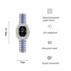 BS Bee Sister  FA1581 Niche Glitter Full Diamond Women Watch, Golden Green, Silver Blue, Rose Coffee, Silver Green