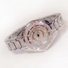 BS Bee Sister FA0917L  Niche Full Diamond Ladies Watch, Gold, Silver, Rose Gold