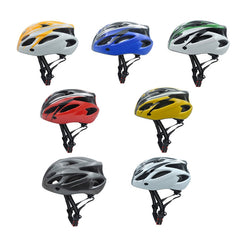 Unisex Cycling Bike One-piece Helmet, Red Black, White Black, White Black Green, Fiber Black, White Orange, Blue Black, Yellow Black