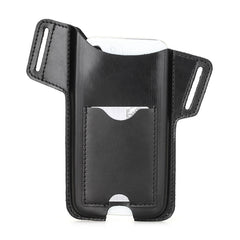 CONTACTS FAMILY Crazy Horse Leather Large Screen Mobile Phone Belt Holster, Brown, Black