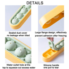 Homemade Quick Frozen Ice Cube Storage Silicone Mold, Yellow Green, Gray Yellow