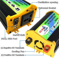 Home Solar Generator Inverter+30A Controller+18W 12V Solar Panel, Specification:, Black 12V To 220V, Black 12V To 110V, Yellow 12V To 220V, Yellow 12V To 110V