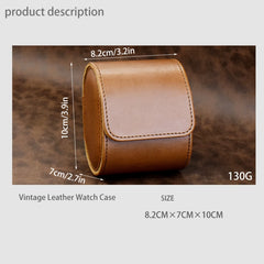 PU Leather Watch Protective Dustproof Display Box Portable Storage Box, Black, Brown