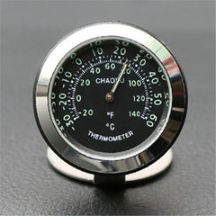 Night Light Car Thermometer Metal Ornaments, Black Thermometer