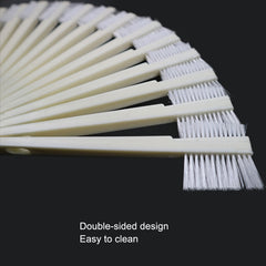 10 PCS Car Head Engine Brush Double-Sided Groove Brush, 10 PCS White