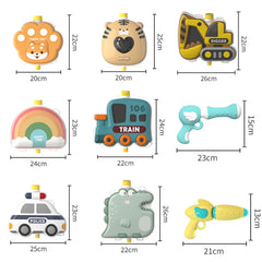 Children Outdoor Pumping Water Spray Toys Seaside Beach Water Toys, Style:, Shiba Inu, Cat, Tiger, Pink Pig, Police Car, Train, Excavator, Dinosaur, Rainbow, Astronaut