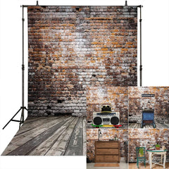 2.1m X 1.5m Brick Wall And Wooden Floor Photography Background